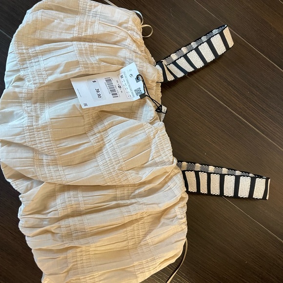 Cream crop top. Zara. New w/tags - Picture 3 of 5